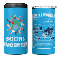 Social Worker Gifts 4 in 1 Can Cooler Tumbler Appreciation Gifts For Social Works Practitioner