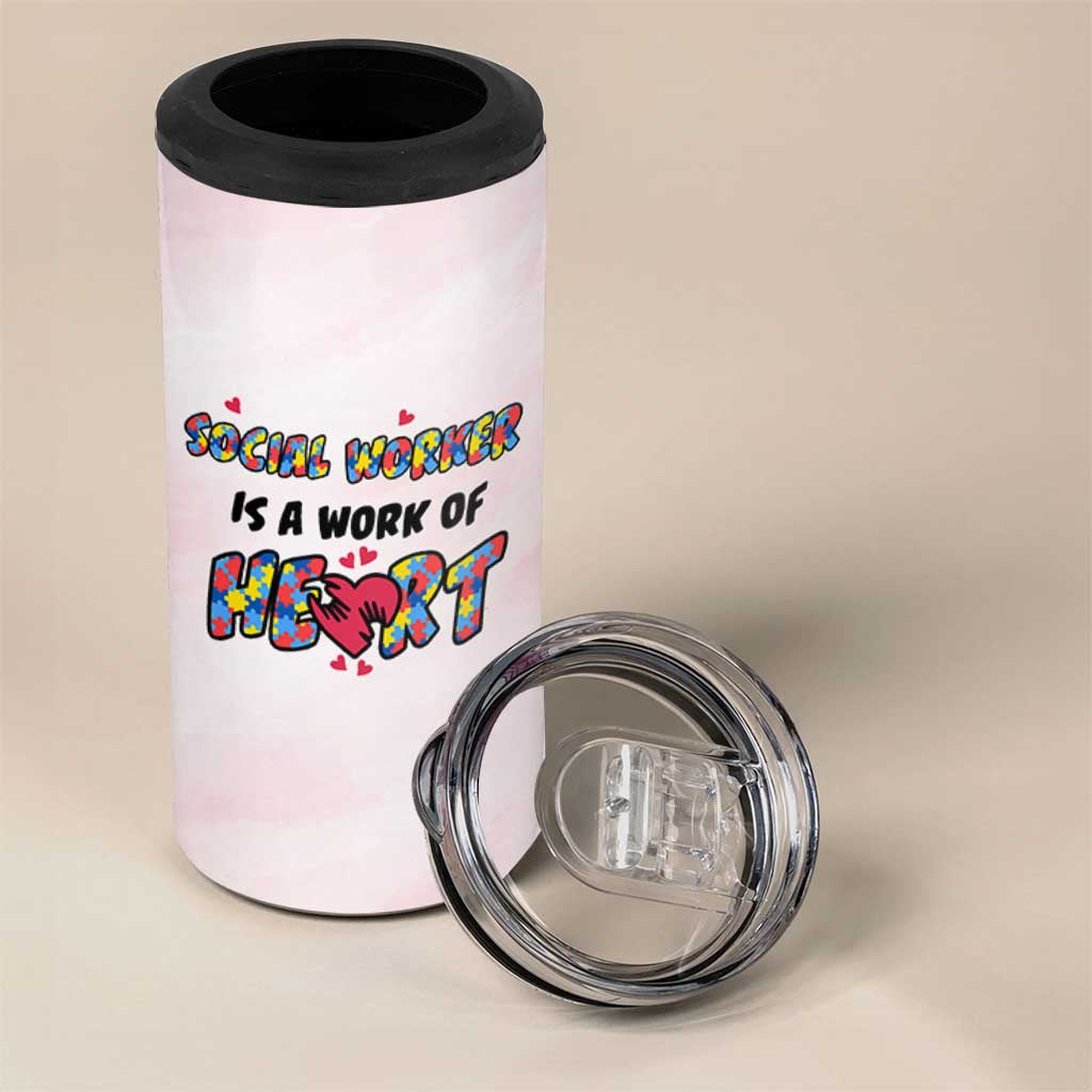 Social Worker Gifts For Women 4 in 1 Can Cooler Tumbler Gift for Social Work Week Office Coworker