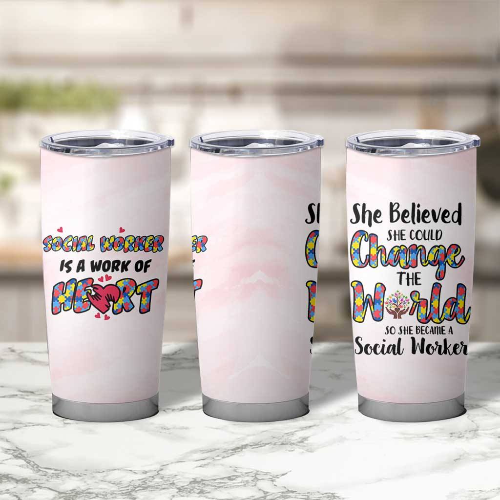 Social Worker Gifts For Women Tumbler Cup Gift for Social Work Week Office Coworker