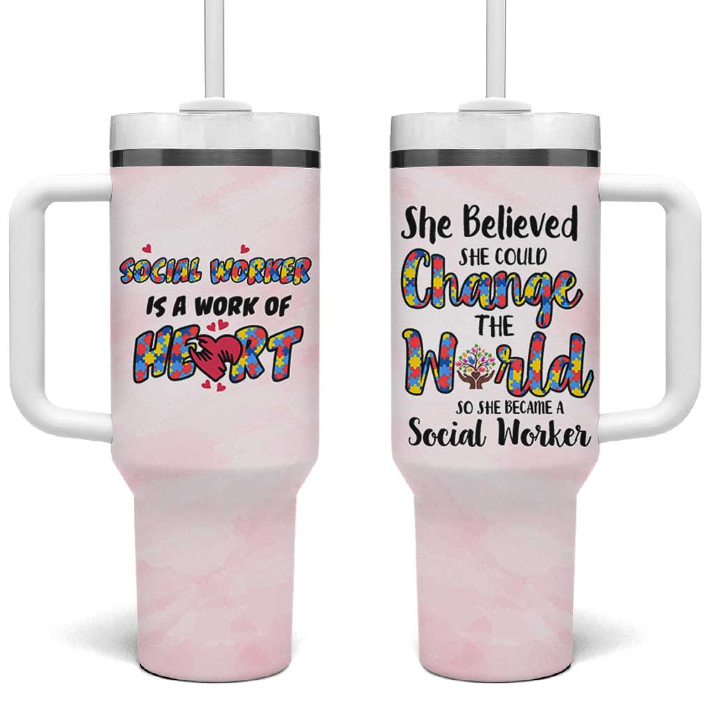 Social Worker Gifts For Women Tumbler With Handle Gift for Social Work Week Office Coworker