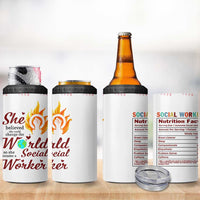 Social Worker Gifts For Women 4 in 1 Can Cooler Tumbler Social Works Practitioner Appreciation Week