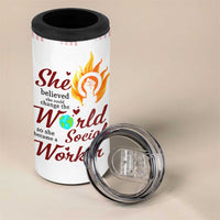 Social Worker Gifts For Women 4 in 1 Can Cooler Tumbler Social Works Practitioner Appreciation Week