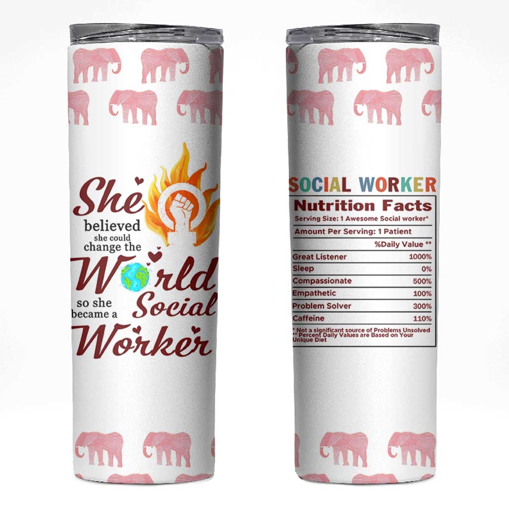 Social Worker Gifts For Women Skinny Tumbler Social Works Practitioner Appreciation Week