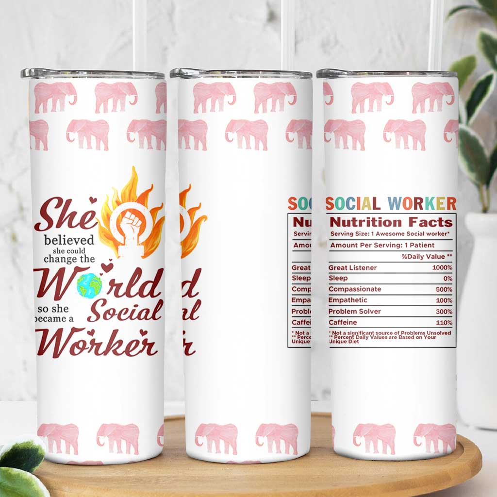 Social Worker Gifts For Women Skinny Tumbler Social Works Practitioner Appreciation Week