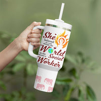 Social Worker Gifts For Women Tumbler With Handle Social Works Practitioner Appreciation Week