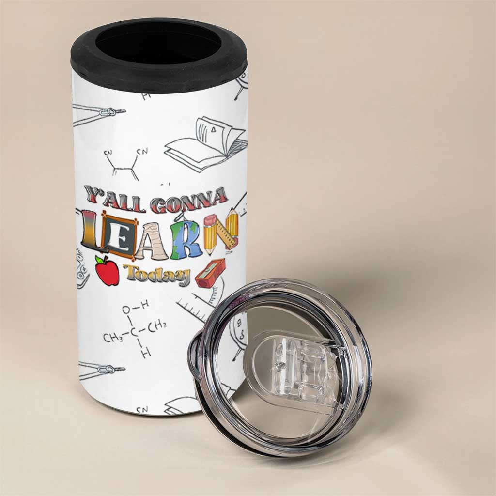 Teacher Life 4 in 1 Can Cooler Tumbler Teaching Is A Work Of Heart Appreciation Gifts From Students