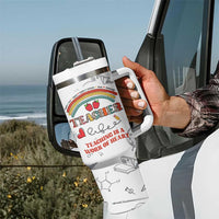 Teacher Life Tumbler With Handle Teaching Is A Work Of Heart Appreciation Gifts From Students