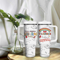 Teacher Life Tumbler With Handle Teaching Is A Work Of Heart Appreciation Gifts From Students