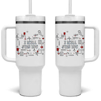 Funny Nurse Tumbler With Handle I Will Stab You Nursing School Graduation RN Nurses