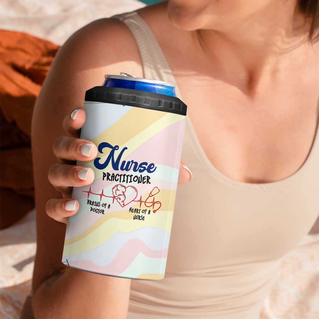 Nurses Practitioner 4 in 1 Can Cooler Tumbler NP Gifts For Women Nursing School