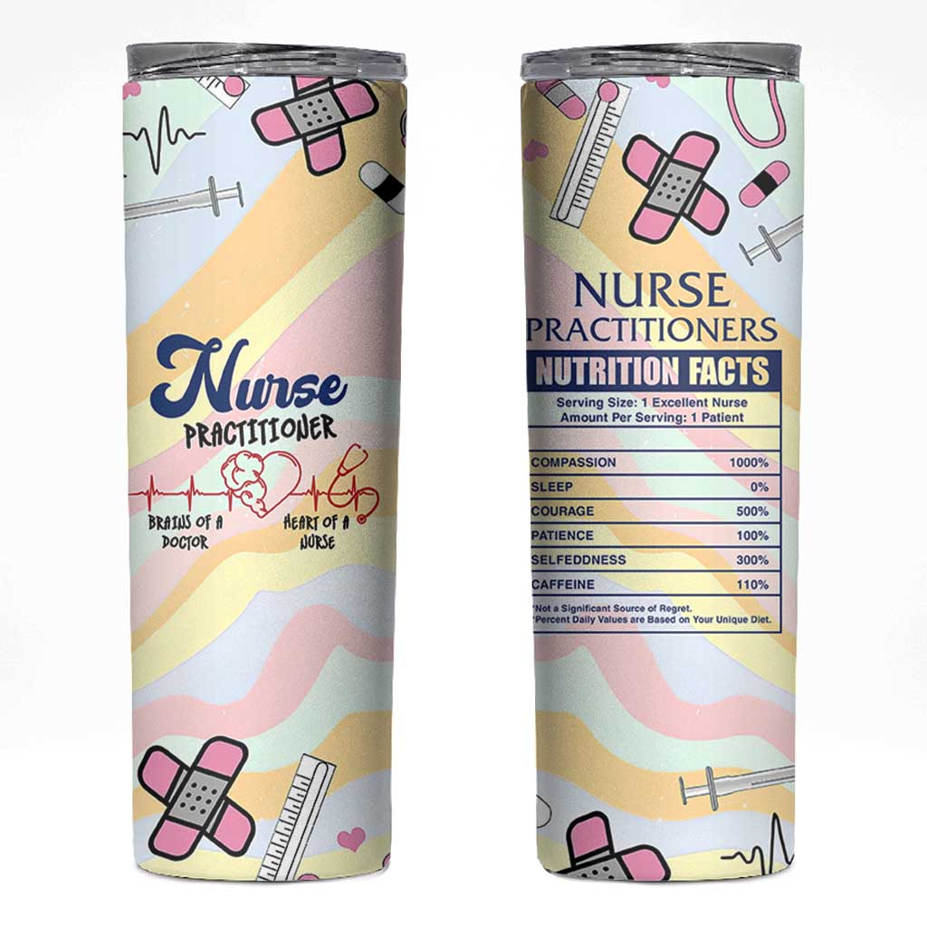 Nurses Practitioner Skinny Tumbler NP Gifts For Women Nursing School