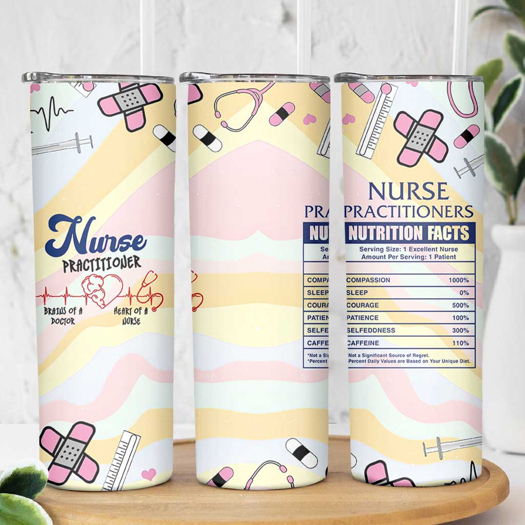 Nurses Practitioner Skinny Tumbler NP Gifts For Women Nursing School