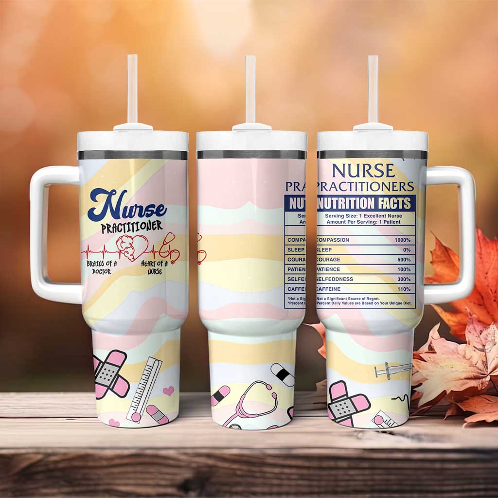 Nurses Practitioner Tumbler With Handle NP Gifts For Women Nursing School
