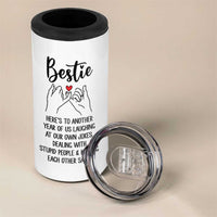 Bestie Gifts 4 in 1 Can Cooler Tumbler Funny Best Friend Gift Heres To Another Year Of Us