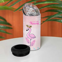 Positive Flamingo Gifts 4 in 1 Can Cooler Tumbler Emotional Support Flamingo Affirmation