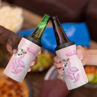 Positive Flamingo Gifts 4 in 1 Can Cooler Tumbler Emotional Support Flamingo Affirmation