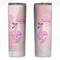 Positive Flamingo Gifts Skinny Tumbler Emotional Support Flamingo Affirmation