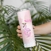 Positive Flamingo Gifts Skinny Tumbler Emotional Support Flamingo Affirmation