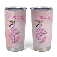 Positive Flamingo Gifts Tumbler Cup Emotional Support Flamingo Affirmation