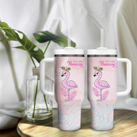 Positive Flamingo Gifts Tumbler With Handle Emotional Support Flamingo Affirmation