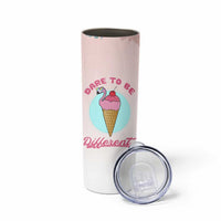 Positive Flamingo Gifts Skinny Tumbler Dare To Be Different Flamingo Affirmation Gift