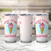 Positive Flamingo Gifts Tumbler Cup Dare To Be Different Flamingo Affirmation Gift