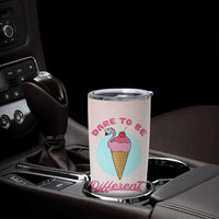 Positive Flamingo Gifts Tumbler Cup Dare To Be Different Flamingo Affirmation Gift
