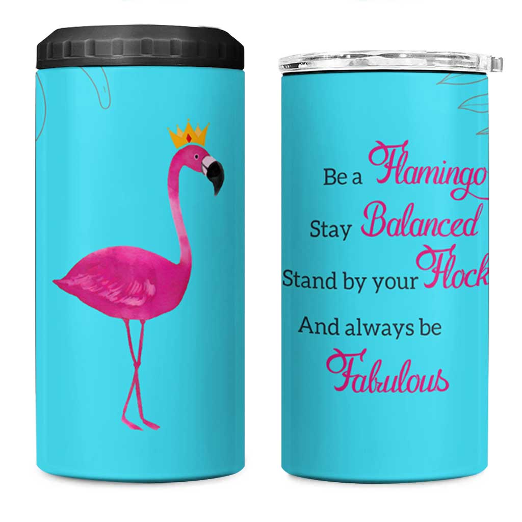 Gifts For Flamingo Lover 4 in 1 Can Cooler Tumbler Positive Flamingo Affirmation Gifts