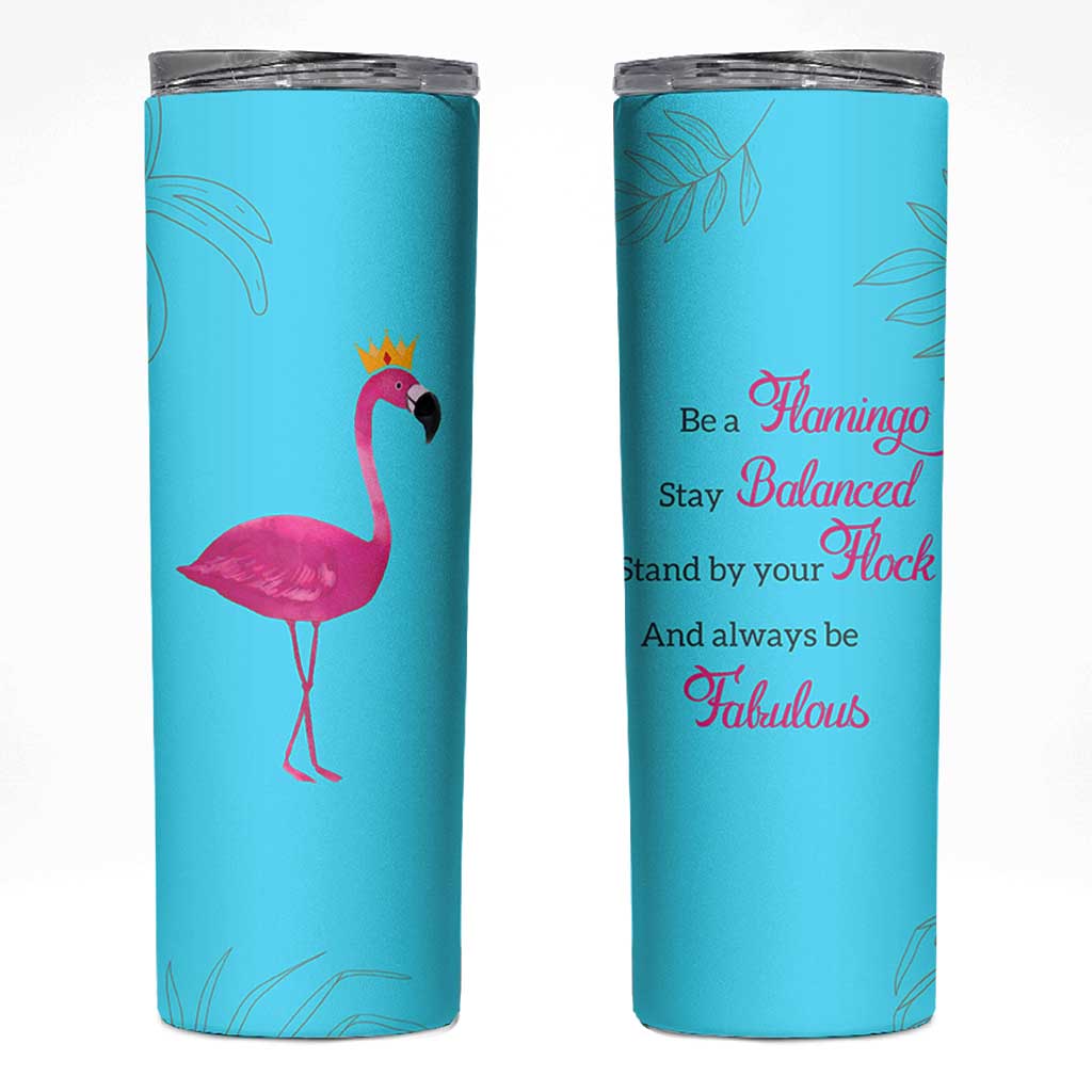 Gifts For Flamingo Lover Skinny Tumbler Positive Flamingo Affirmation Gifts