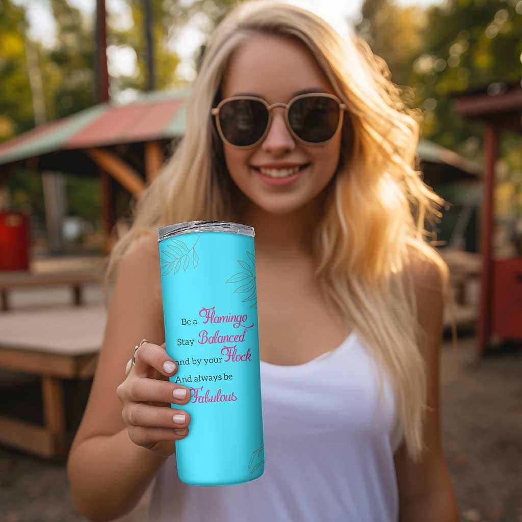 Gifts For Flamingo Lover Skinny Tumbler Positive Flamingo Affirmation Gifts