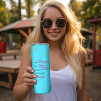 Gifts For Flamingo Lover Skinny Tumbler Positive Flamingo Affirmation Gifts