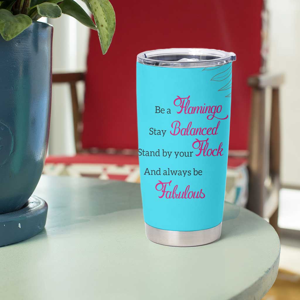 Gifts For Flamingo Lover Tumbler Cup Positive Flamingo Affirmation Gifts