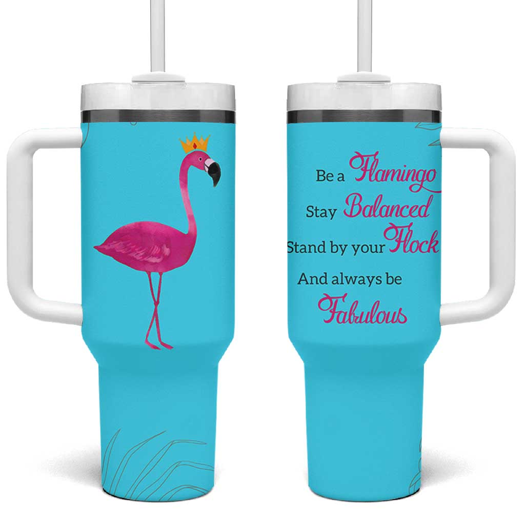 Gifts For Flamingo Lover Tumbler With Handle Positive Flamingo Affirmation Gifts