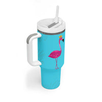 Gifts For Flamingo Lover Tumbler With Handle Positive Flamingo Affirmation Gifts