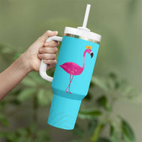 Gifts For Flamingo Lover Tumbler With Handle Positive Flamingo Affirmation Gifts