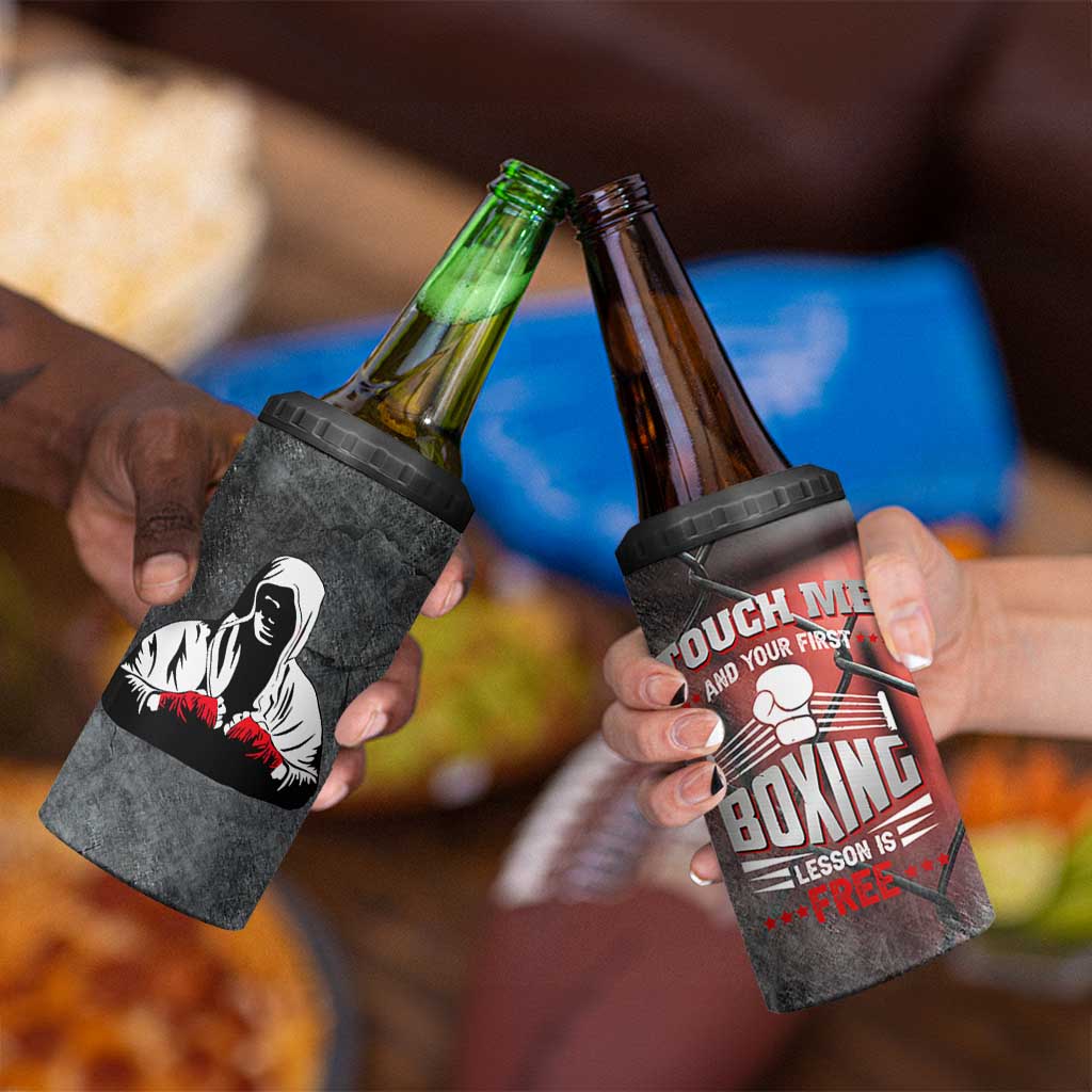 Boxing Gifts 4 in 1 Can Cooler Tumbler Touch Me And Your First Boxing Lesson Is Free