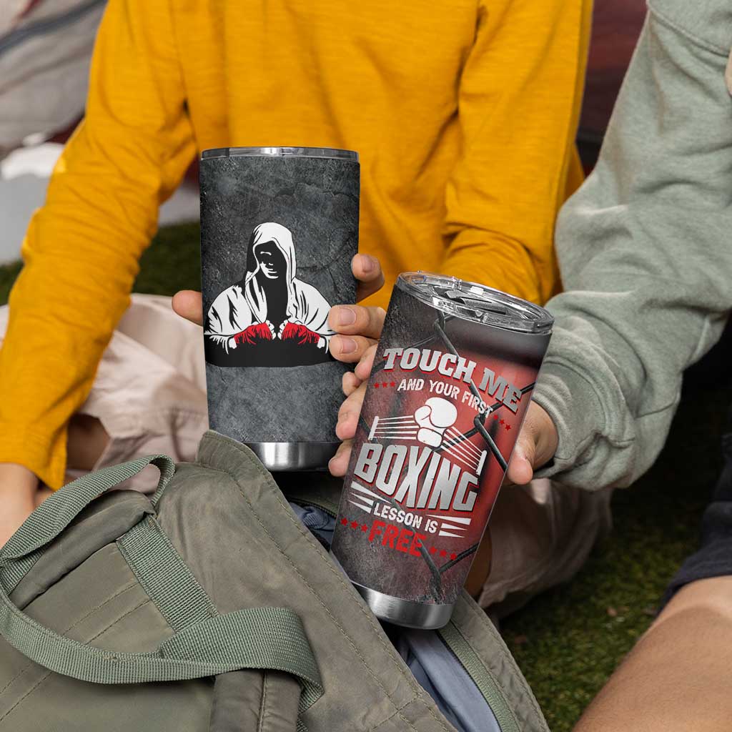 Boxing Gifts Tumbler Cup Touch Me And Your First Boxing Lesson Is Free
