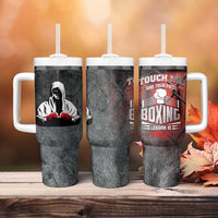 Boxing Gifts Tumbler With Handle Touch Me And Your First Boxing Lesson Is Free