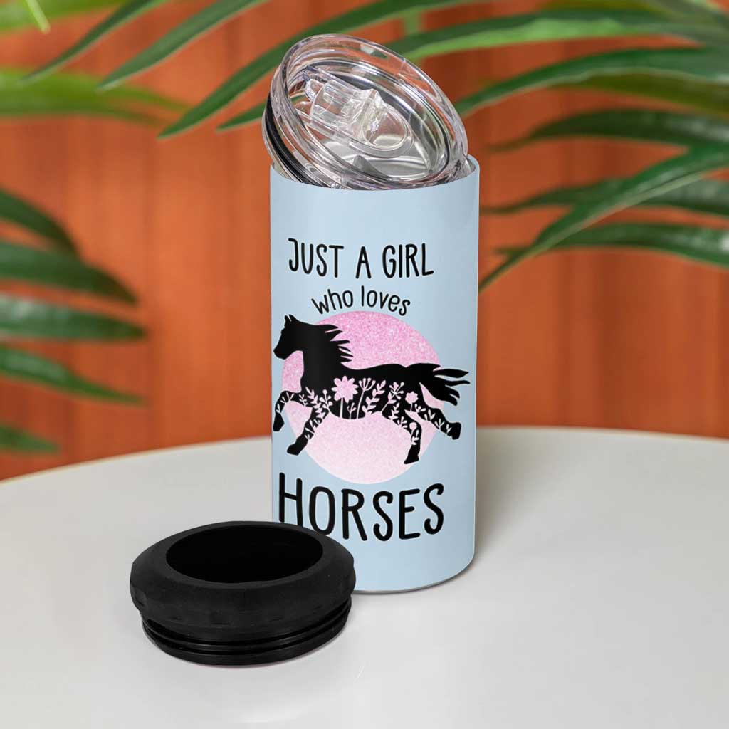 Horse Gifts For Girls 4 in 1 Can Cooler Tumbler Horse Lovers Equestrian Girls Cowgirl Gift