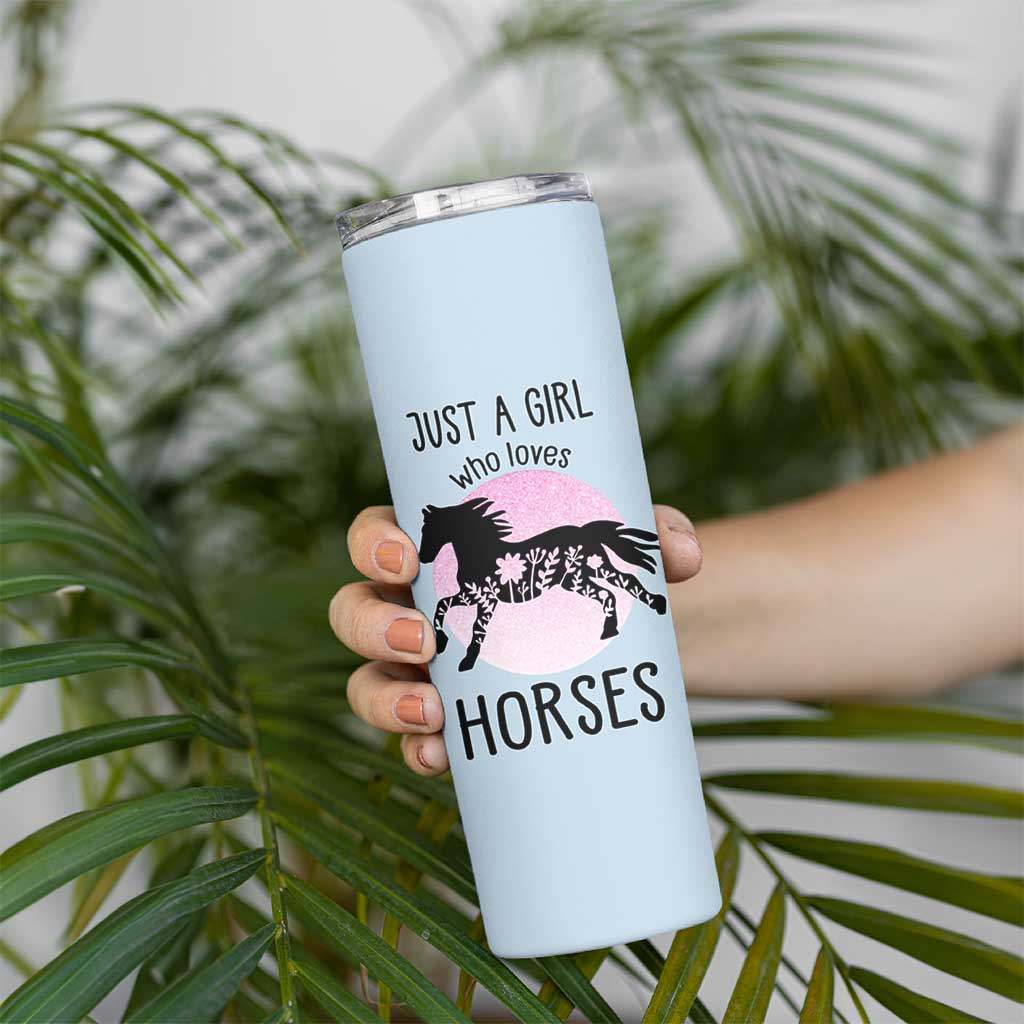 Horse Gifts For Girls Skinny Tumbler Horse Lovers Equestrian Girls Cowgirl Gift