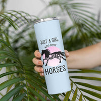 Horse Gifts For Girls Skinny Tumbler Horse Lovers Equestrian Girls Cowgirl Gift