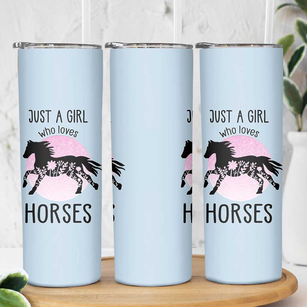Horse Gifts For Girls Skinny Tumbler Horse Lovers Equestrian Girls Cowgirl Gift