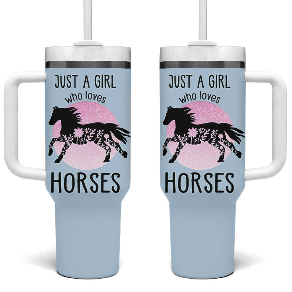 Horse Gifts For Girls Tumbler With Handle Horse Lovers Equestrian Girls Cowgirl Gift