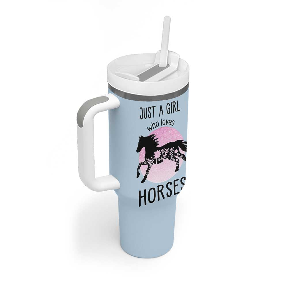 Horse Gifts For Girls Tumbler With Handle Horse Lovers Equestrian Girls Cowgirl Gift