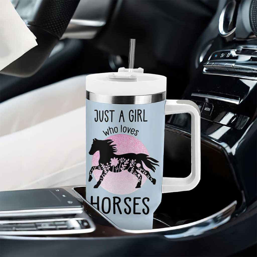 Horse Gifts For Girls Tumbler With Handle Horse Lovers Equestrian Girls Cowgirl Gift