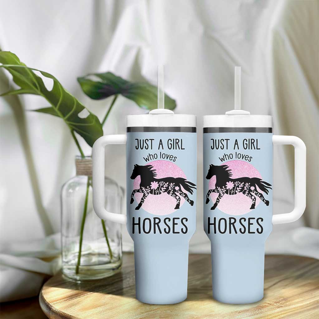 Horse Gifts For Girls Tumbler With Handle Horse Lovers Equestrian Girls Cowgirl Gift
