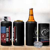 Fishing Gifts For Dad 4 in 1 Can Cooler Tumbler Reel Cool Dad US Flag Father's Day