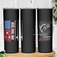 Fishing Gifts For Dad Skinny Tumbler Reel Cool Dad US Flag Father's Day