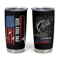 Fishing Gifts For Dad Tumbler Cup Reel Cool Dad US Flag Father's Day