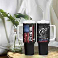 Fishing Gifts For Dad Tumbler With Handle Reel Cool Dad US Flag Father's Day